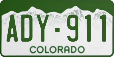 CO license plate ADY911