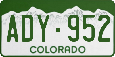 CO license plate ADY952