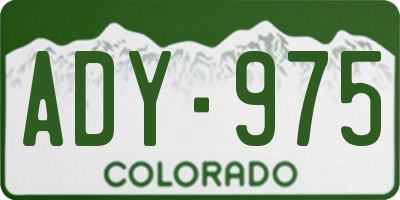 CO license plate ADY975
