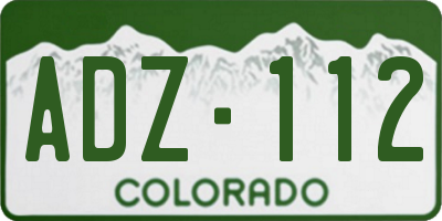 CO license plate ADZ112