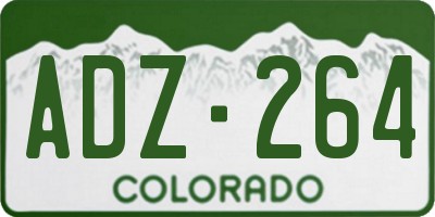 CO license plate ADZ264