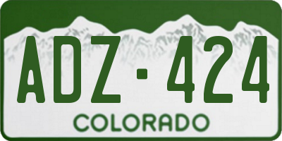 CO license plate ADZ424