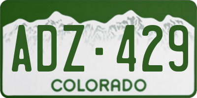 CO license plate ADZ429