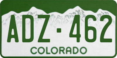 CO license plate ADZ462