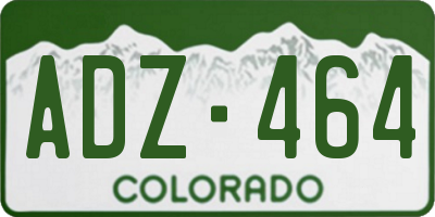 CO license plate ADZ464