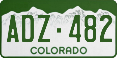 CO license plate ADZ482