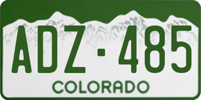 CO license plate ADZ485
