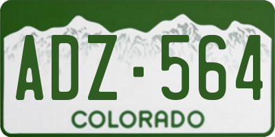 CO license plate ADZ564