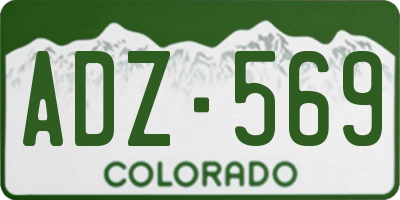 CO license plate ADZ569