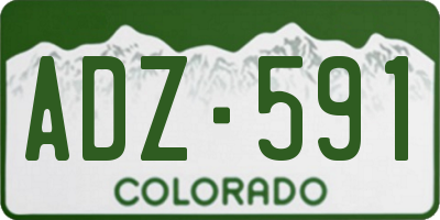 CO license plate ADZ591