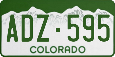 CO license plate ADZ595