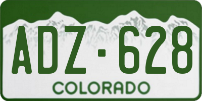 CO license plate ADZ628