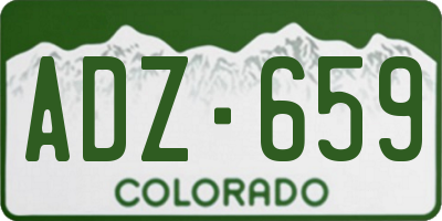 CO license plate ADZ659