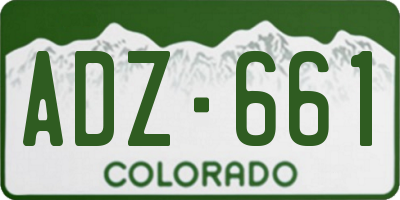 CO license plate ADZ661