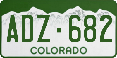 CO license plate ADZ682