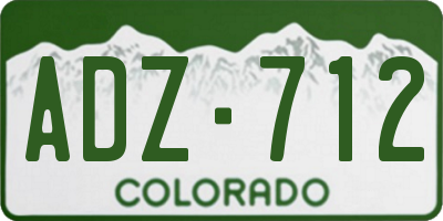 CO license plate ADZ712