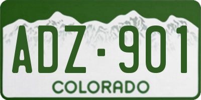 CO license plate ADZ901