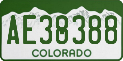 CO license plate AE38388