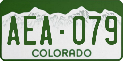 CO license plate AEA079