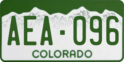 CO license plate AEA096