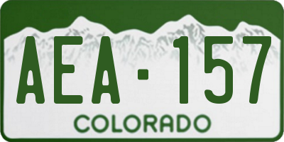 CO license plate AEA157
