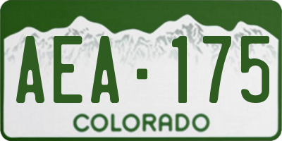 CO license plate AEA175