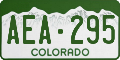 CO license plate AEA295