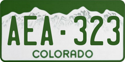 CO license plate AEA323