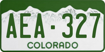 CO license plate AEA327
