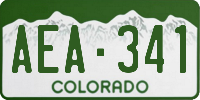 CO license plate AEA341
