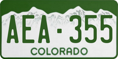 CO license plate AEA355