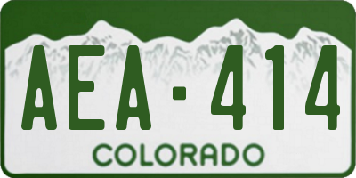 CO license plate AEA414
