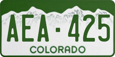 CO license plate AEA425