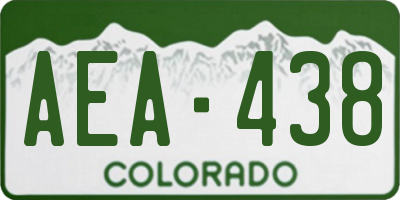 CO license plate AEA438