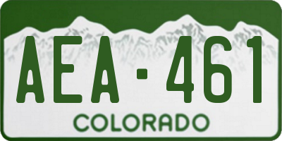 CO license plate AEA461
