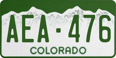 CO license plate AEA476