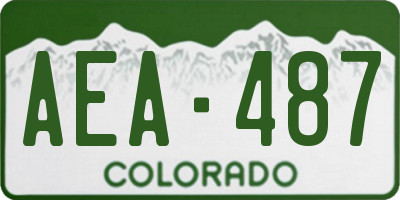 CO license plate AEA487