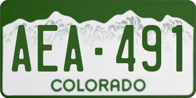 CO license plate AEA491