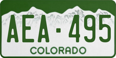 CO license plate AEA495