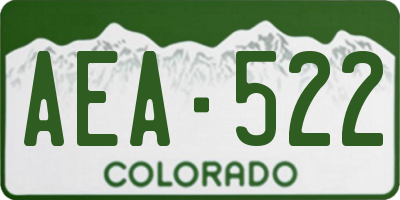 CO license plate AEA522