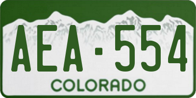 CO license plate AEA554