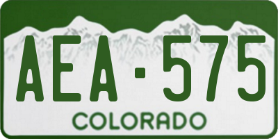 CO license plate AEA575