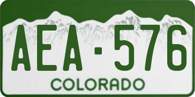 CO license plate AEA576