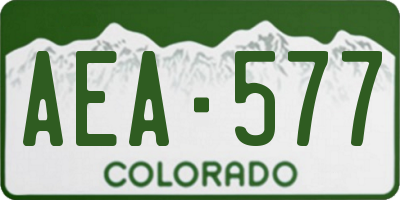 CO license plate AEA577
