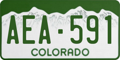 CO license plate AEA591