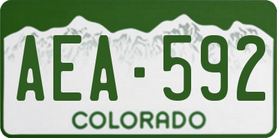 CO license plate AEA592