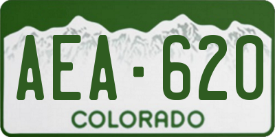 CO license plate AEA620