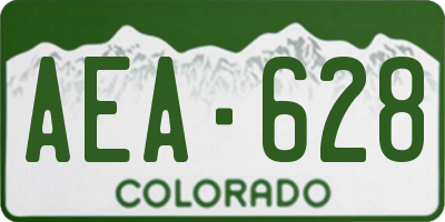CO license plate AEA628