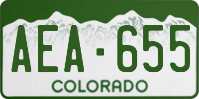 CO license plate AEA655