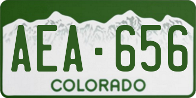 CO license plate AEA656